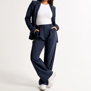 Abercrombie & Fitch Curve Love A&F Sloane Tailored Wide Leg Pant size 30L